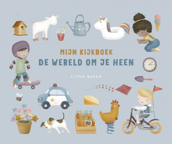 Kinderboek Mijn kijkboek, de wereld om je heen Little Dutch