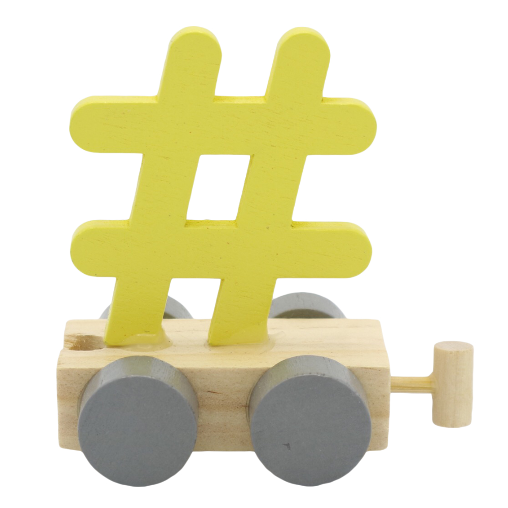 LT605 Trainletter #hashtag yellow