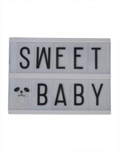 Light box A5 met letters en symbolen zwart A  Little Lovely Company