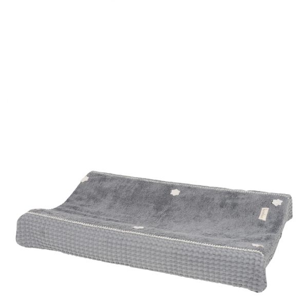 Aankleedkussenhoes wafel Amsterdam steelgrey Koeka