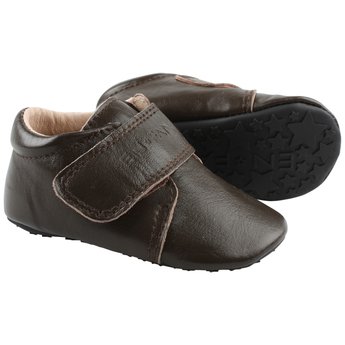 Babyslofjes Velcro Leer brown En fant