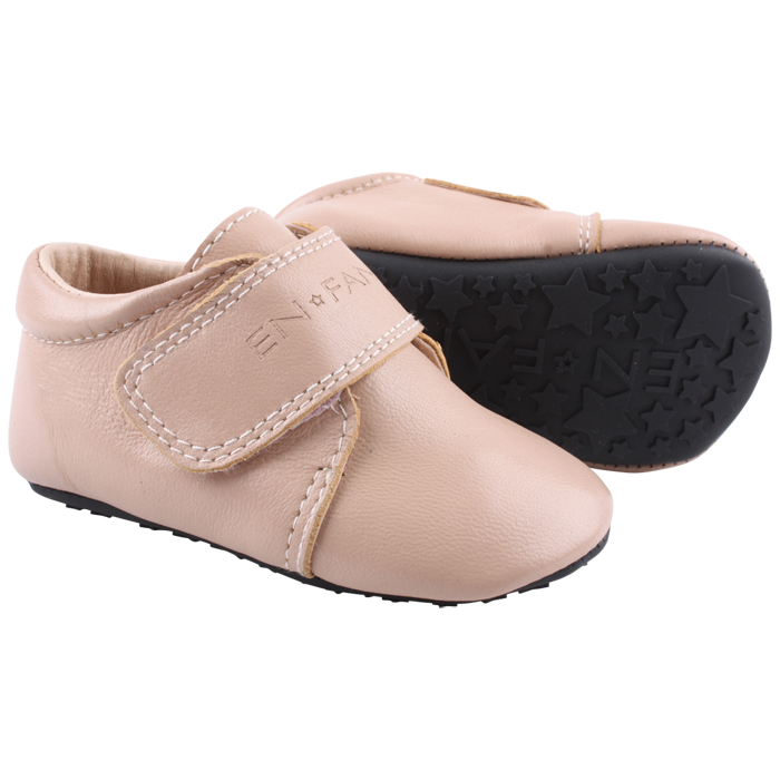 Babyslofjes Velcro Leer blush En fant