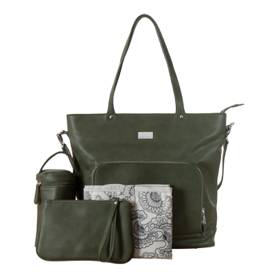 Isoki Nappy Tote Khaki green Isoki