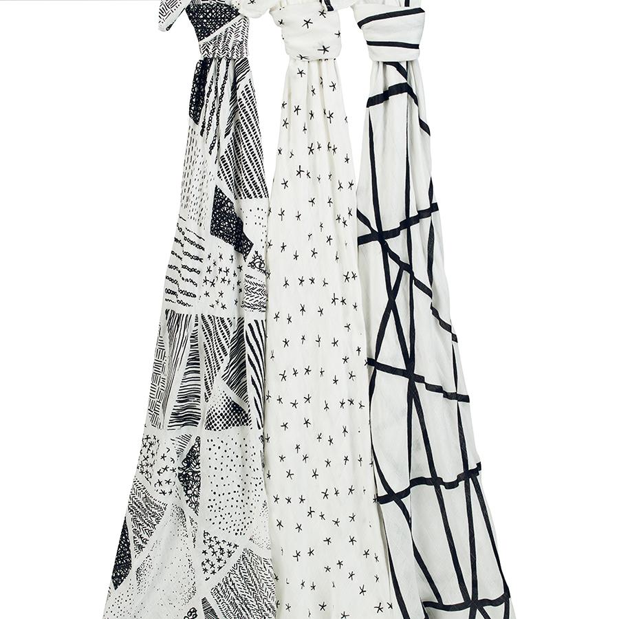 9211g_1swaddlemuslinsilkysoftblackwhite Villa Uk
