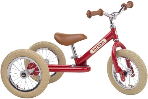 Trybike loopfiets 2-in-1 staal – Vintage rood Trybike