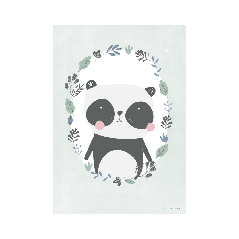 PW10110310 – Poster – Panda – mint – side 1