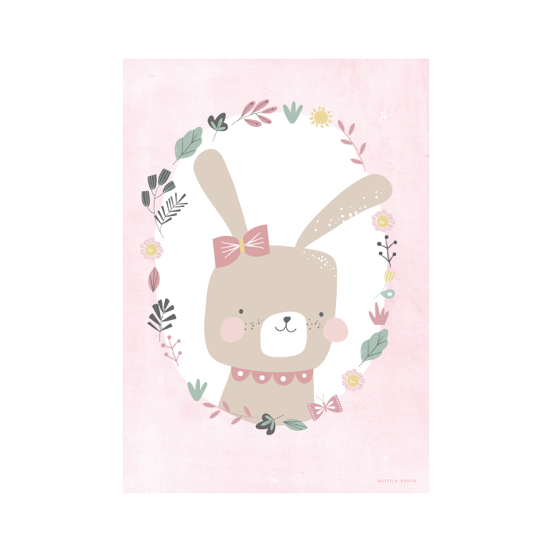 PW10120350 – Poster – Rabbit – pink – side 1