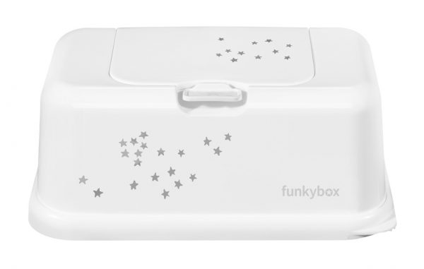 Billendoekjesbox Sterretjes wit Funky Box