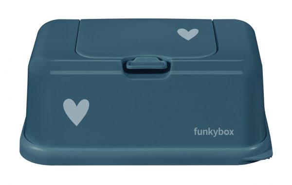 Billendoekjesbox Blauw hartje Funky Box