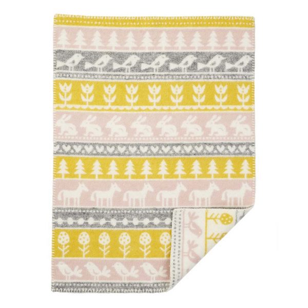 Ledikantdeken Nature yellow Klippan