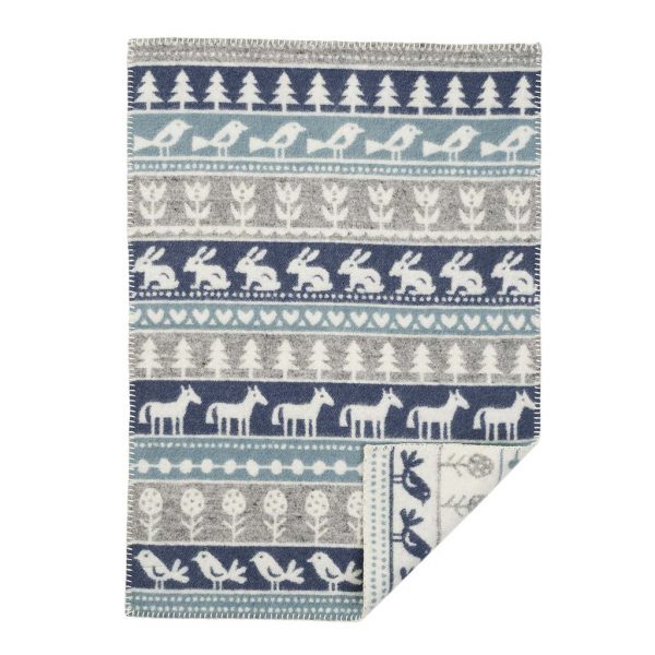 Ledikantdeken Nature Blue Klippan