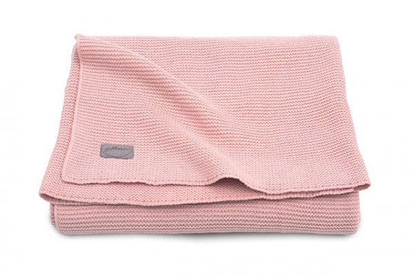Deken Basic knit blush pink Jollein