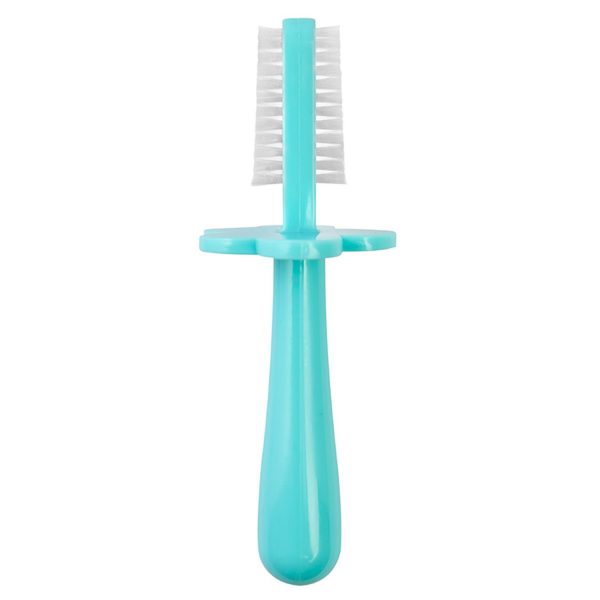 Grabease eerste dubbelzijdige tandenborstel aqua teal Grabease