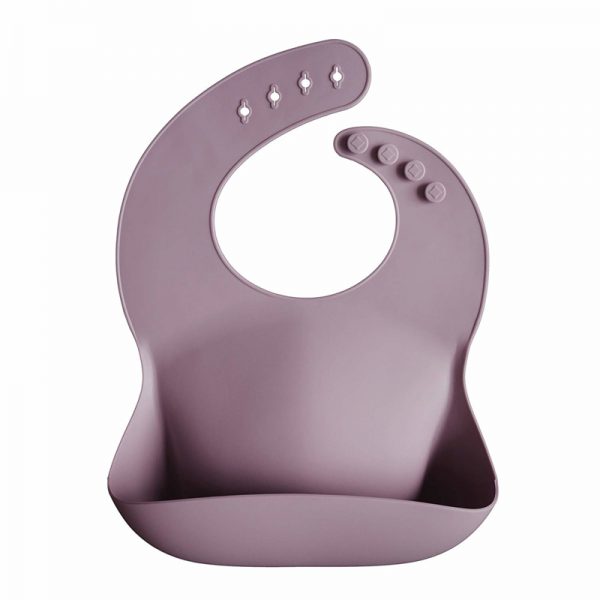 Mushie Siliconen Bib Slabbetje – Pale Mauve Mushie