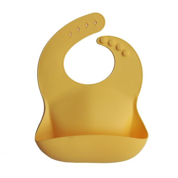 Mushie Siliconen Bib Slabbetje – Mineral Yellow Mushie