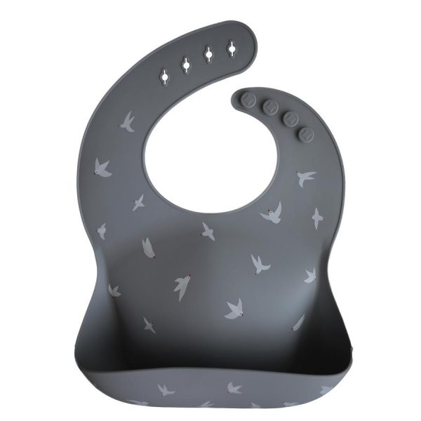 Mushie Siliconen Bib Slabbetje – Seagulls Mushie