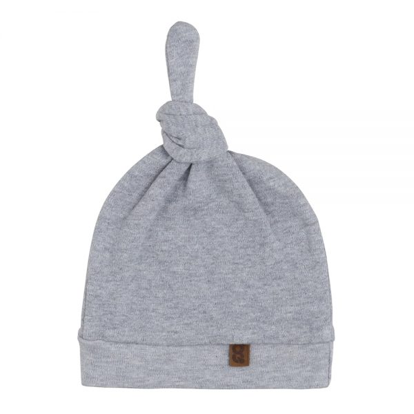 Knoopmutsje Melange Grey Baby's Only