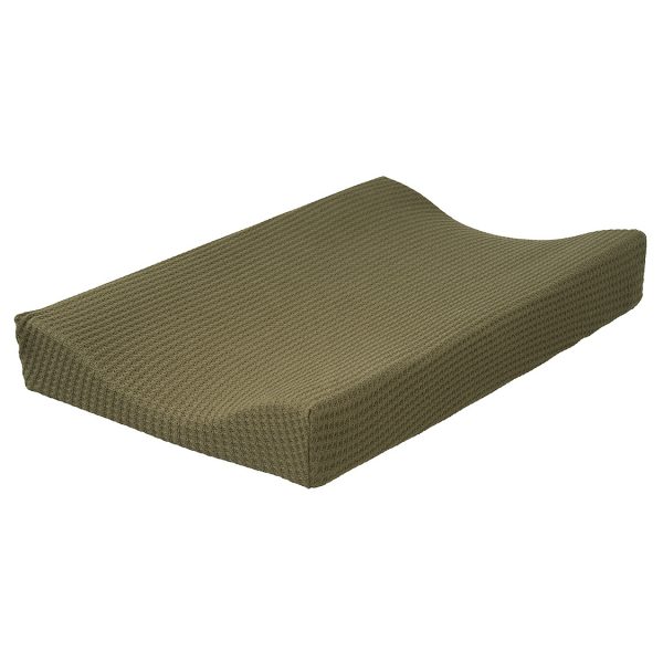 Aankleedkussenhoes wafel gebreid khaki Cottonbaby