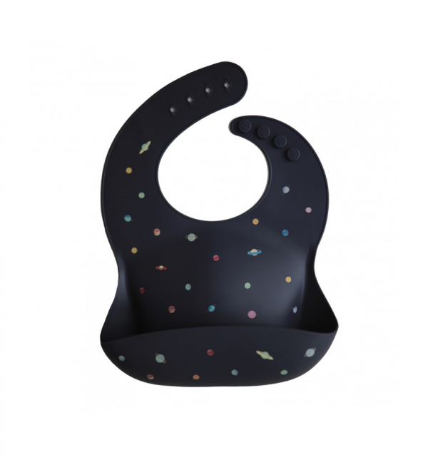 Mushie Siliconen Bib Slabbetje – Planets Mushie