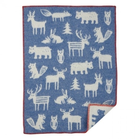 Wiegdeken Forest blauw Klippan