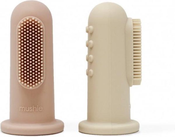 Mushie Baby tandenborstel – Shifting Sand/Blush Mushie