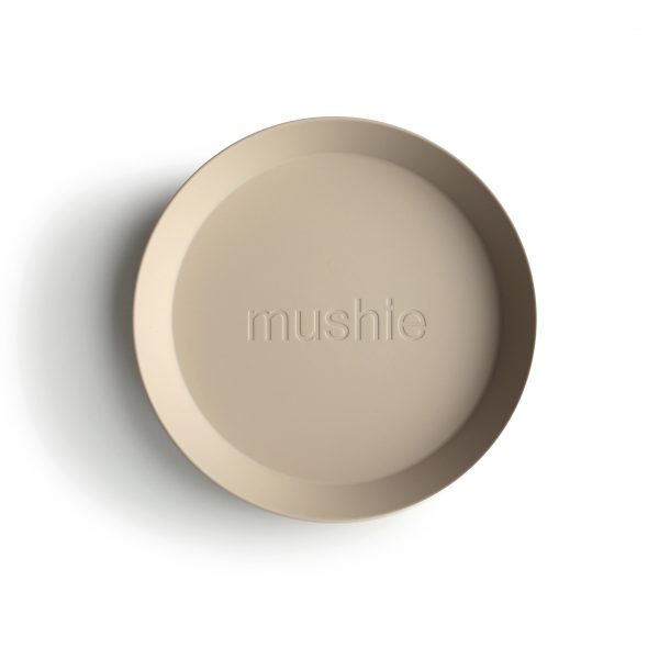 Mushie Bord rond (set van 2) – Vanilla Mushie