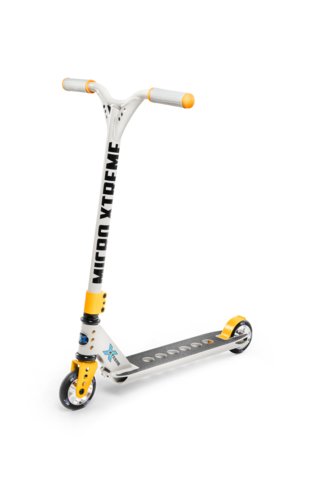 MICRO MX Trixx Stuntstep 2.0 Grey-Yellow + PEGS Micro Step