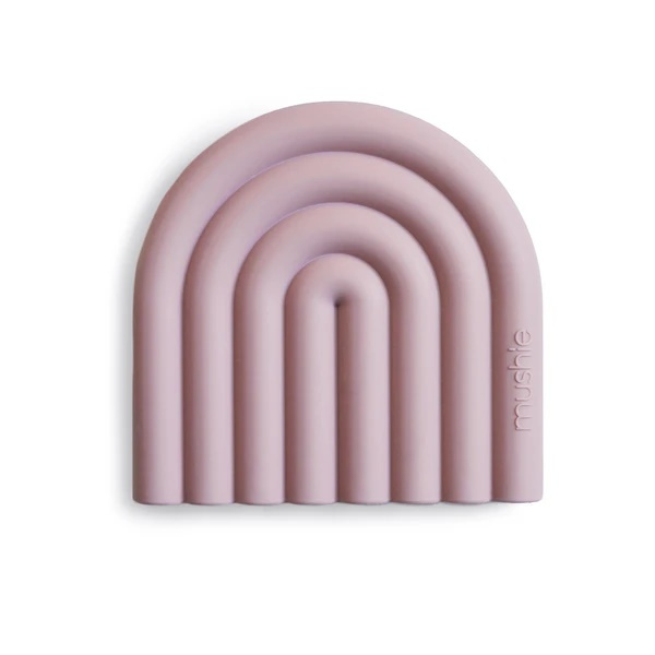 Mushie Bijtspeeltje Regenboog Mauve Mushie