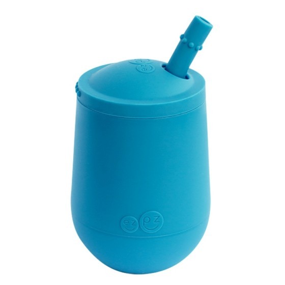 EZPZ Mini Cup met deksel en rietje Blue EZPZ 