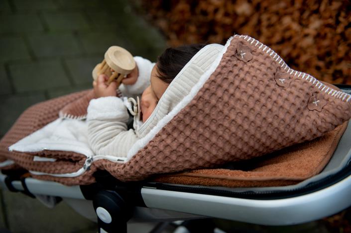 Buggy voetenzak wafel teddy Oslo Hazel / pebble - Villa Uk