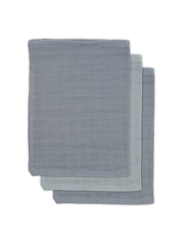 Washandjes Bamboe Hydrofiel Storm Grey (3pack) Jollein