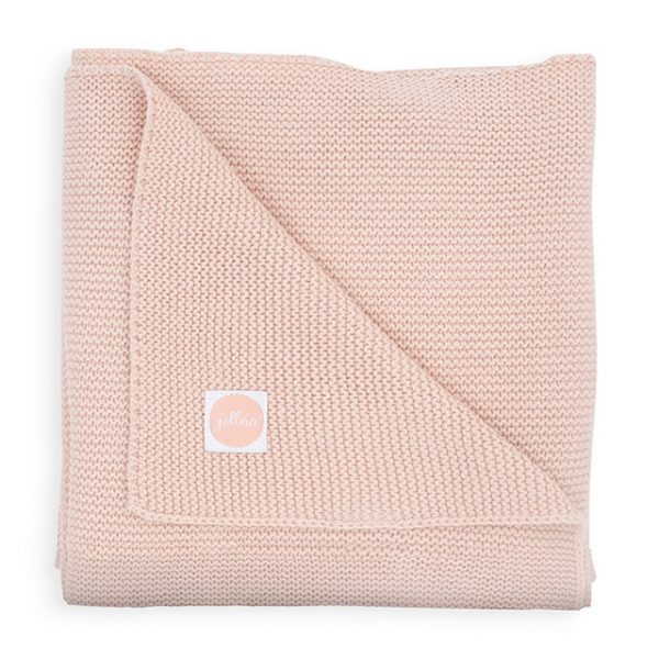 Deken Basic knit Pale Pink Jollein