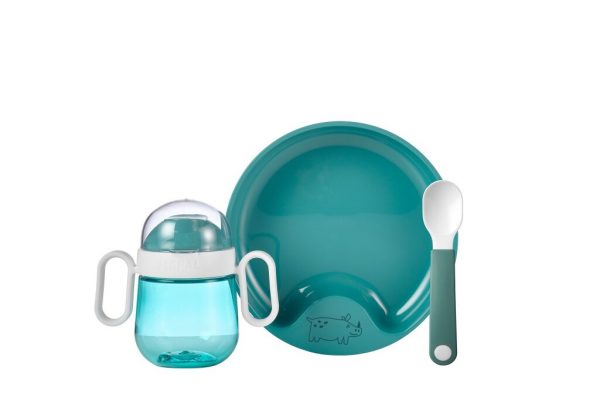 Babyservies Mio 3-delig – deep turquoise Mepal