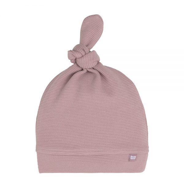 Knoopmutsje Pure Oud Roze Baby's Only