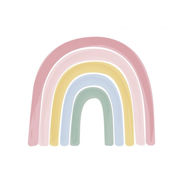 Digitaal behang Rainbow Pink Little Dutch