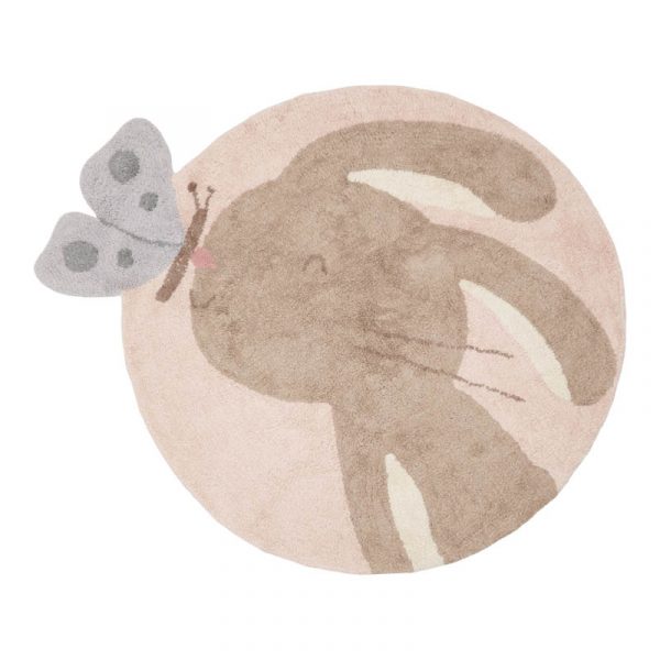 Vloerkleed Bunny – diameter 110 cm Little Dutch