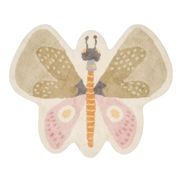 Vloerkleed Butterfly – 94×110 cm Little Dutch