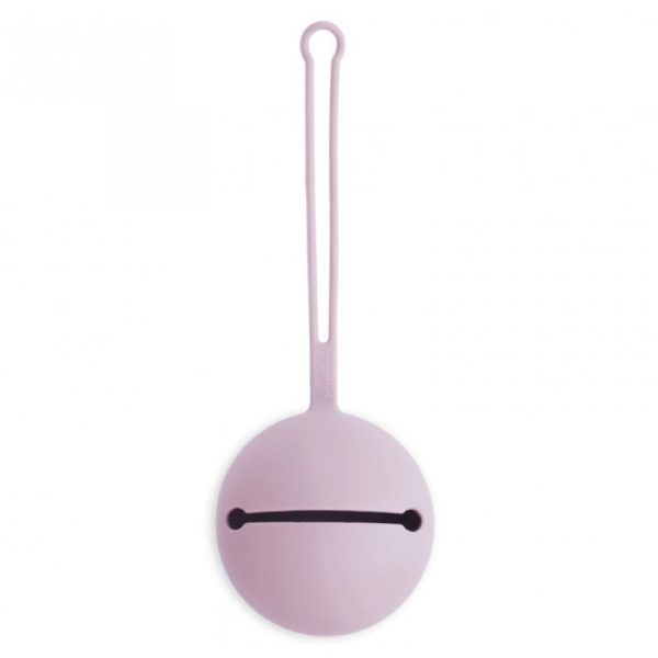 Mushie Siliconen Fopspeenhouder – Soft Lilac Mushie