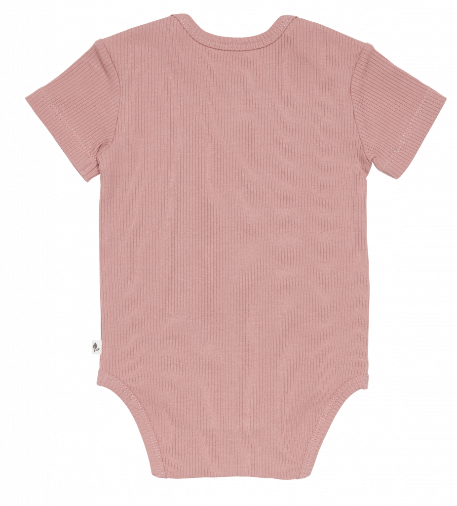 Bodysuit short sleeves – dark pink – back