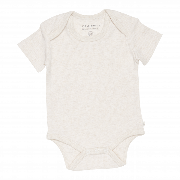 Romper korte mouw Rib Sand Little Dutch 