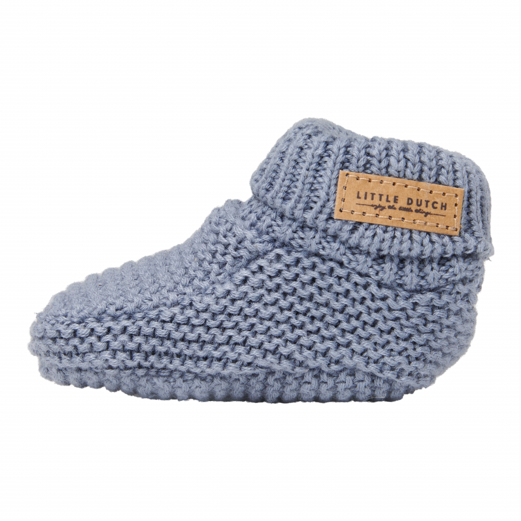 Knitted baby shoes – blue (1)
