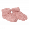 Knitted baby shoes – dark pink (4)