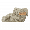 Knitted baby shoes – olive (1)