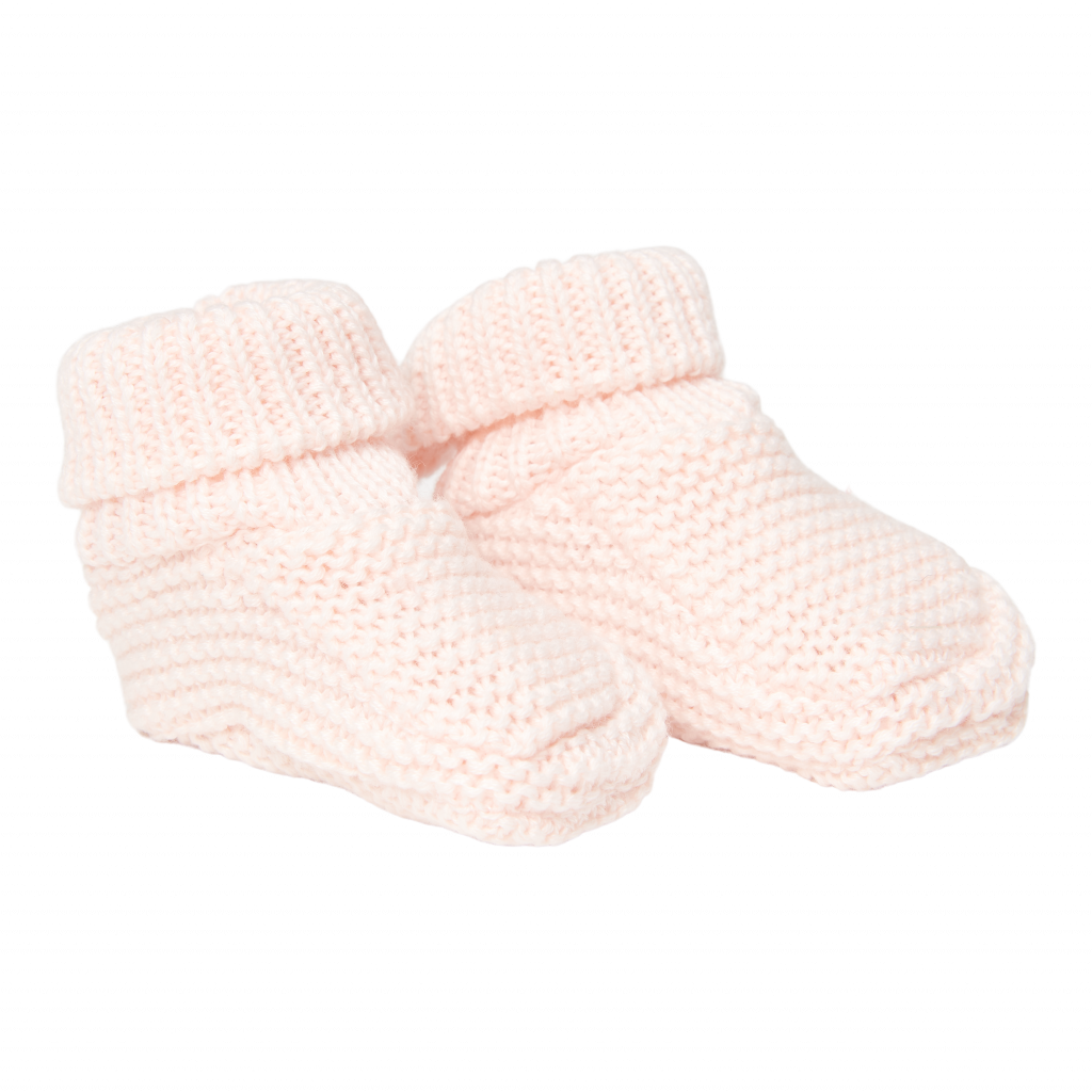 Knitted baby shoes – pink (1)