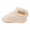 Knitted baby shoes – sand (1)