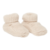 Knitted baby shoes – sand (2)