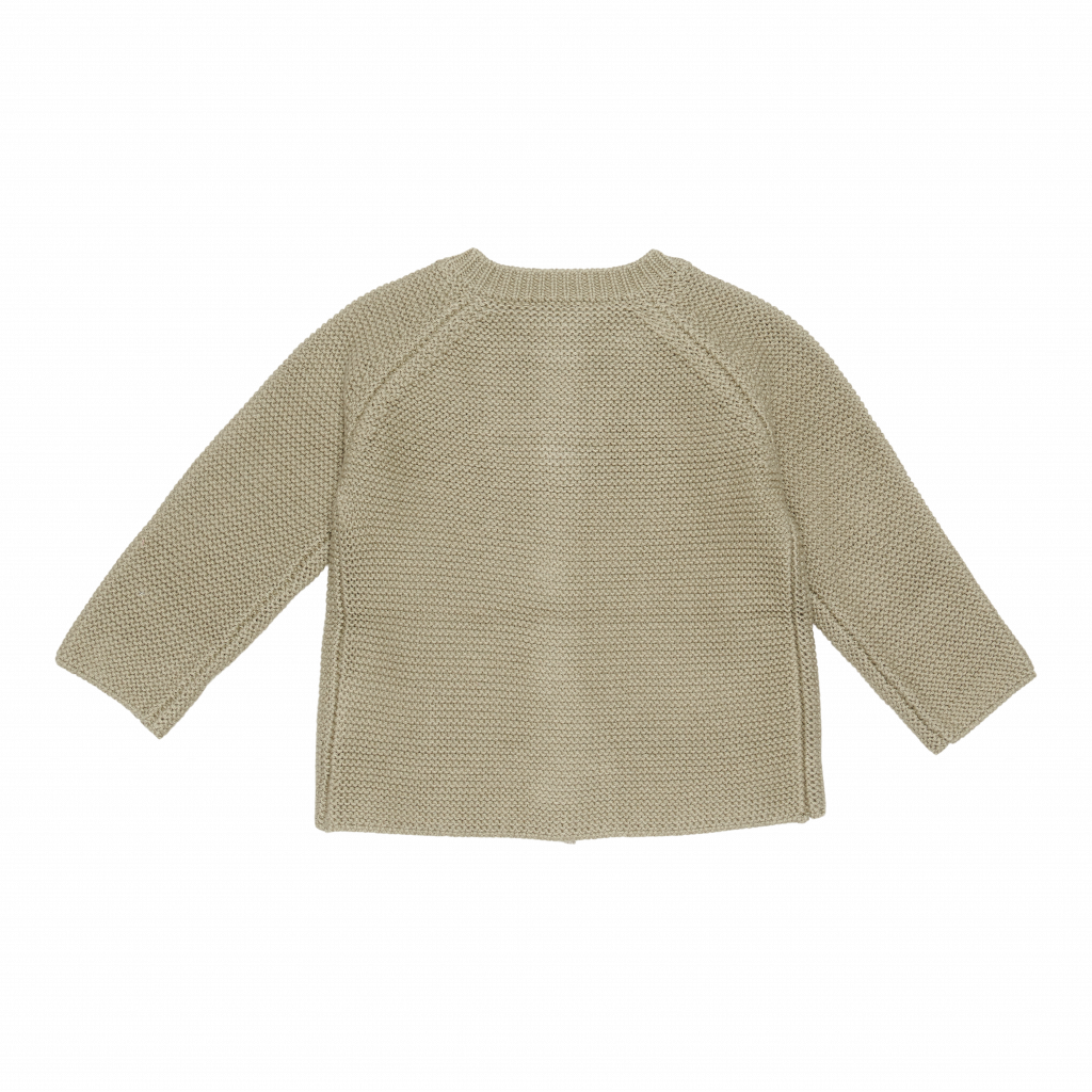 Knitted cardigan – olive – back