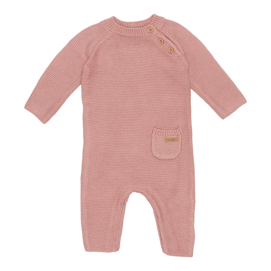 Onepiece suit knitted – dark pink