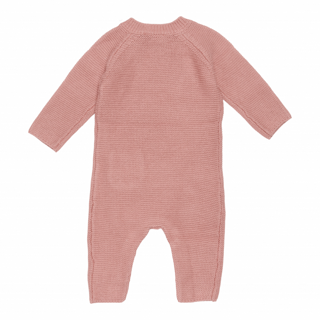 Onepiece suit knitted – dark pink – back