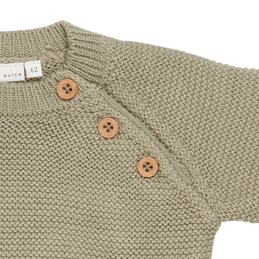 Onepiece suit knitted – olive – detail